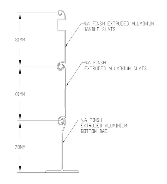 Slat & bottom bar profile