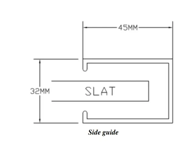 Side guide 45 × 32 mm