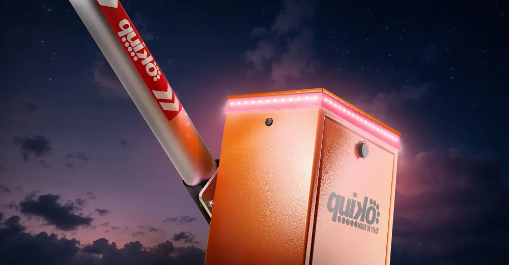 QUIKO automatic barrier with traffic-light LED cap