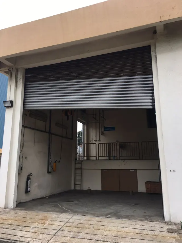 Colourbond roller shutter at a loading bay