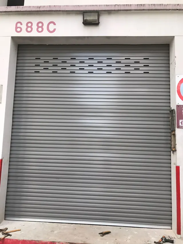 Roller door at a residential block