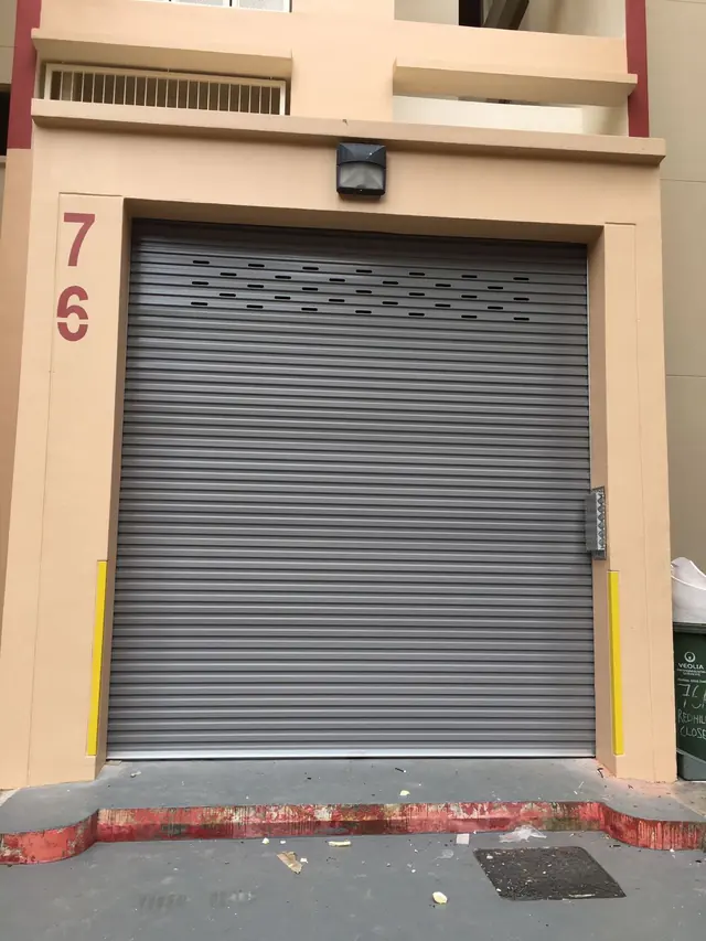 Roller door at a residential block